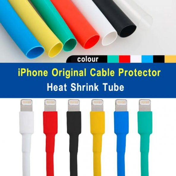 I-Phone Lightning Mavi+Yeşil Makaron - 10 Adet 6 cm