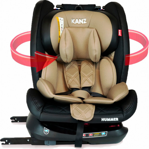 Kanz Hummer 0-36 kg 360 ° Dönebilen İsofix'li Oto Koltuğu Bej - 2
