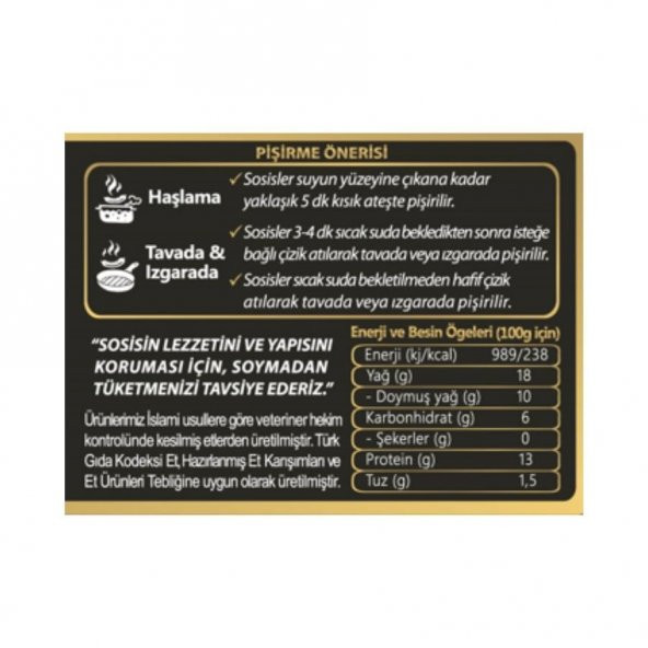 Apikoğlu Dana Bratwurst Sosis 330- 370 gr 6lı Paket - 3
