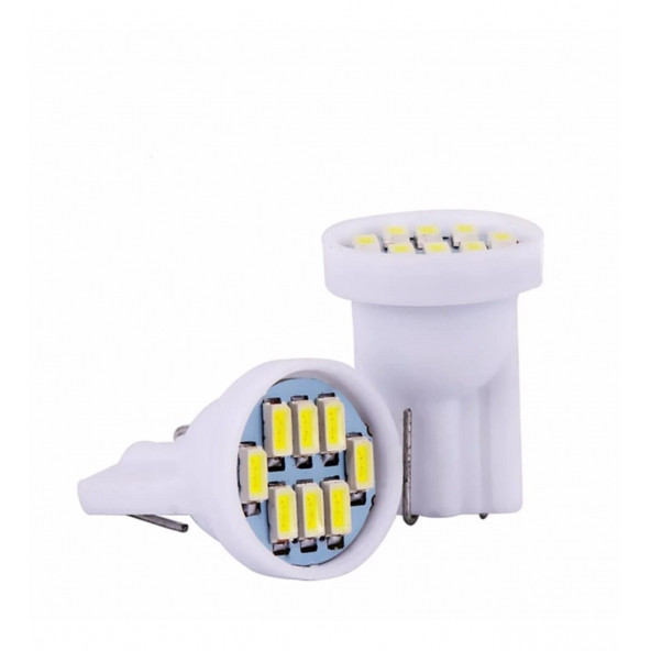 4 Adet 12v T10 Led Fariçi T10 Led Ampul Park Ampulü Beyaz Renk - 4