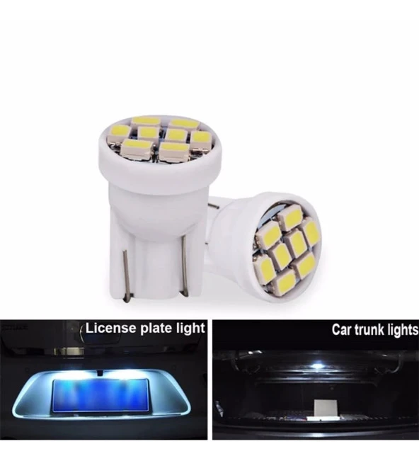 4 ADET BEYAZ RENK - mini DİPSİZ LED AMPUL T10 - HER ARACA UYAR