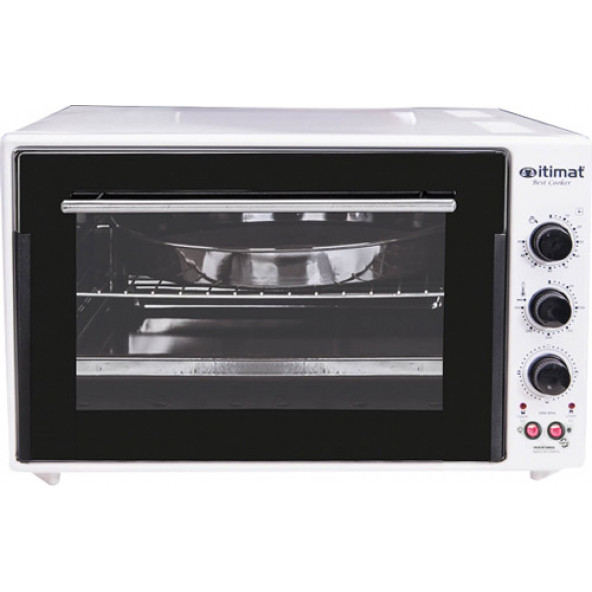 İtimat 8060 Çift Camlı Turbo 60 Lt Beyaz Fırın