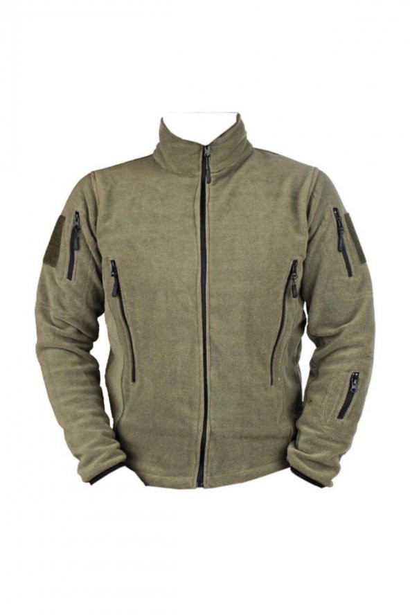 Açık Haki Yeşil 5 Cepli Askeri Taktik Polar Mont Hırka