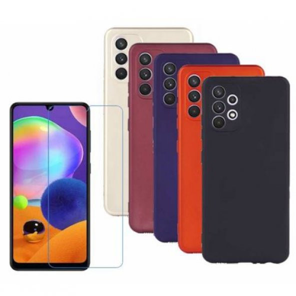 Samsung Galaxy A23 Kılıf Silikon Premier Kamera Korumalı + Temperli Cam ürün görseli