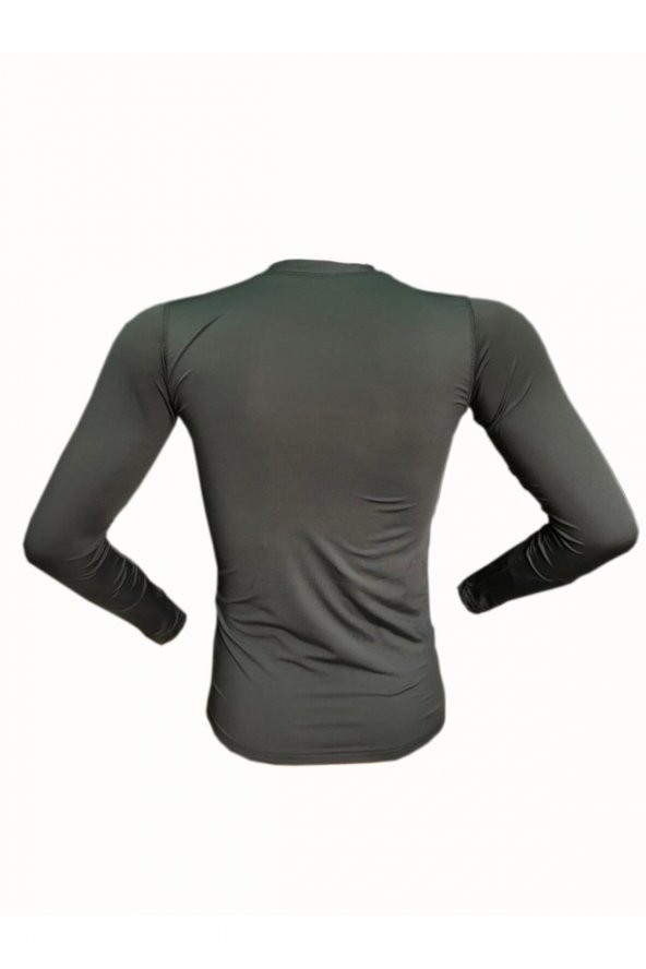 Erkek Askeri Termal Microfiber Uzun Kol Haki Tişört - 2
