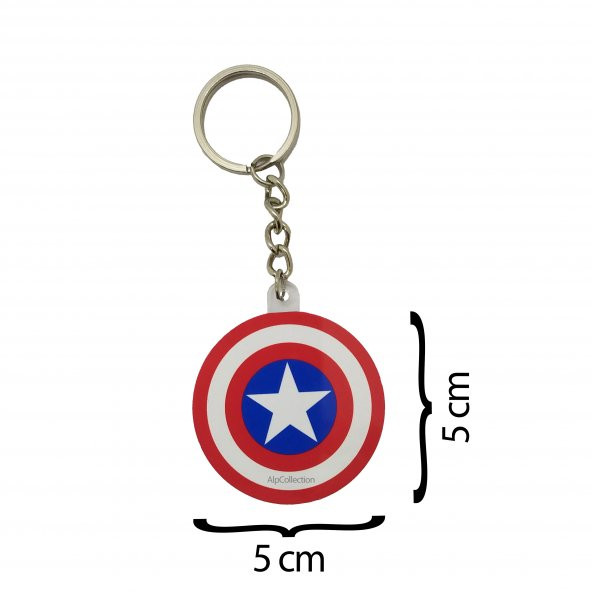 Kaptan Amerika Avengers Pleksi Üzeri Metal Plaka Anahtarlık - 2