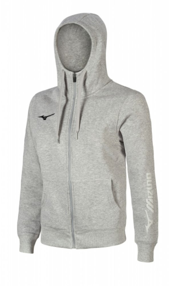 Sweat Hoodie Erkek Fermuarlı Sweatshirt Gri - 1