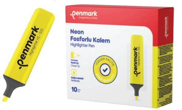 Penmark Pastel Fosforlu Kalem Limoni (10 lu paket)HS 505 11