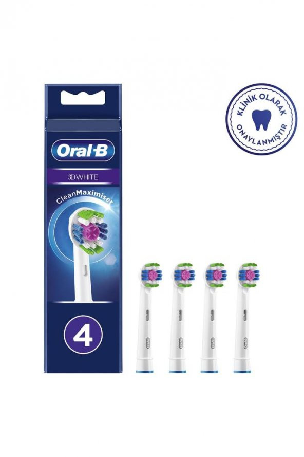 Oral-B Diş Fırçası Yedek Başlığı 3D White 4lü