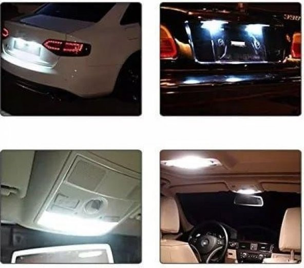 Balp Sofit LED Aydınlatma Tavan Plaka Oto Iç Aydınlatma Beyaz 41 mm 10 Adet - 4