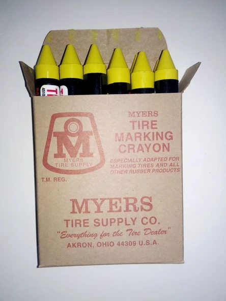 MYERS LASTİK (KAUÇUK) TEBEŞİRİ USA SARI, 12AD/PK - Resim 2