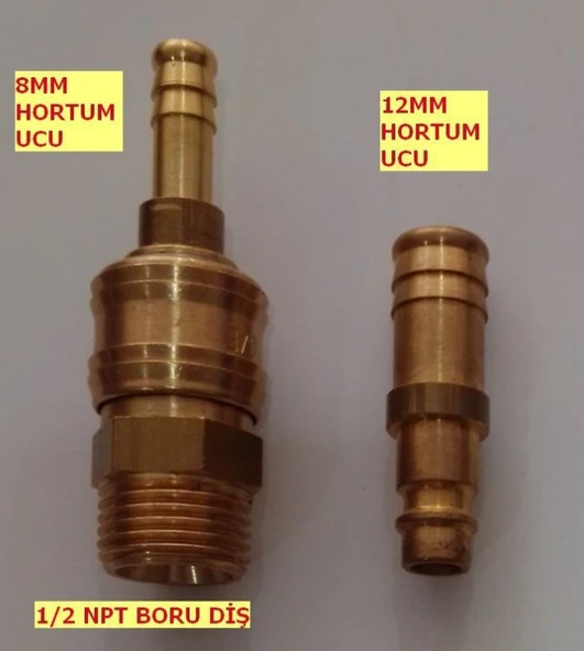 Şipşak Quıck Hava Kaplin ve Hortum Uçları 3 Parça ürün görseli