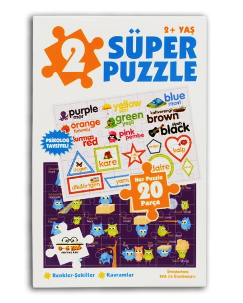 Süper Puzzle Renkler-Şekiller ve Kavramlar 0-6 Yaş Yayınları - 3