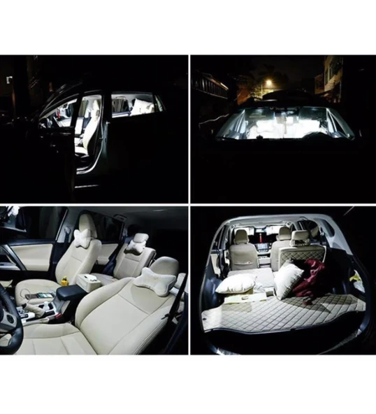 C6 Sofit LED Aydınlatma Tavan Plaka Oto Iç Aydınlatma Beyaz 41 mm 2 Adet - 2