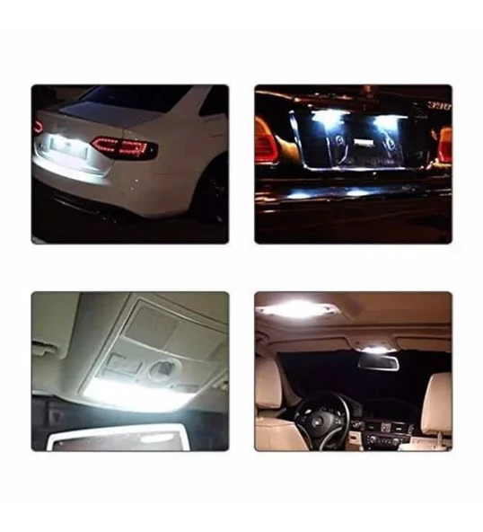 C6 Sofit LED Aydınlatma Tavan Plaka Oto Iç Aydınlatma Beyaz 41 mm 2 Adet - 3