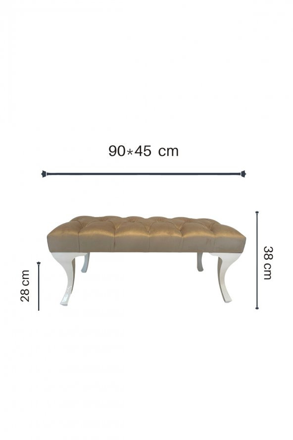 DTM HOME Gold Capitone Bench Puf - 4