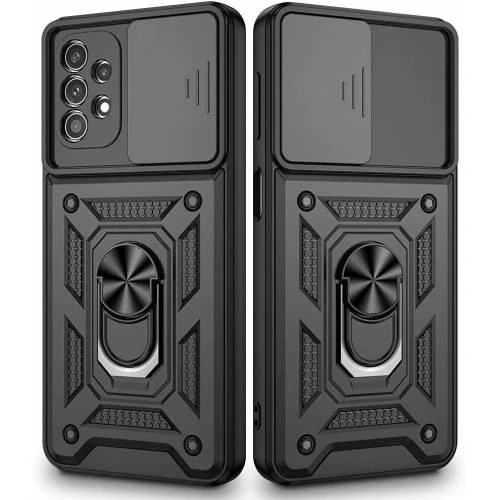 Samsung Galaxy A53 Kılıf Yüzüklü Standlı Kamera Korumalı - Resim 6