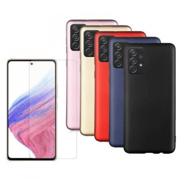 Samsung Galaxy A73 Kılıf Silikon Premier Soft + Temperli Cam ürün görseli