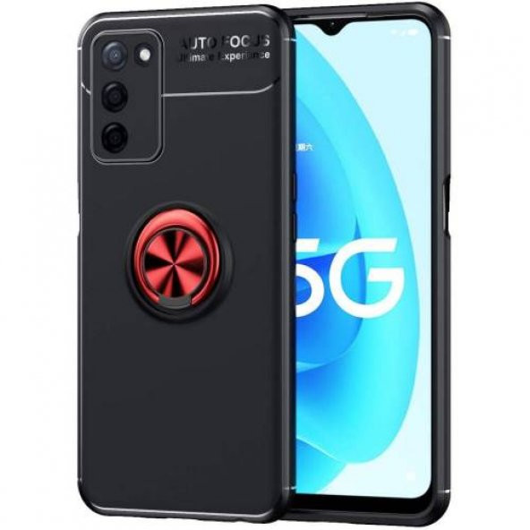 Oppo A55 5G Kılıf Kamera Korumalı Ravel Stand Silikon +Kırılmaz Cam - 7