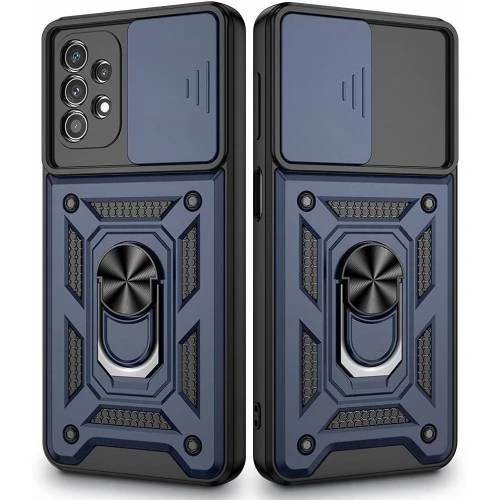 Samsung Galaxy A53 Kılıf Yüzüklü Standlı Kamera Korumalı - Resim 4