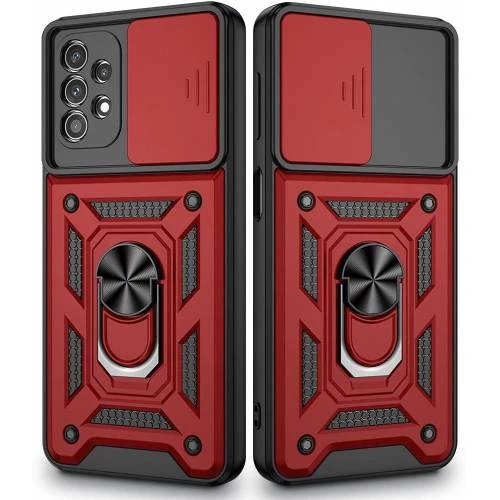 Samsung Galaxy A53 Kılıf Yüzüklü Standlı Kamera Korumalı - Resim 5