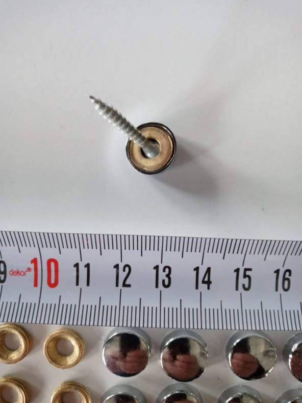 30 Adet Metal Vida Gizleme Kapağı 13 mm