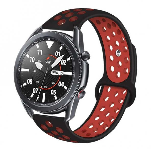 Galaxy Watch 3 45mm KRD-02 Suya Dayanıklı Delikli Renkli Silikon Kordon