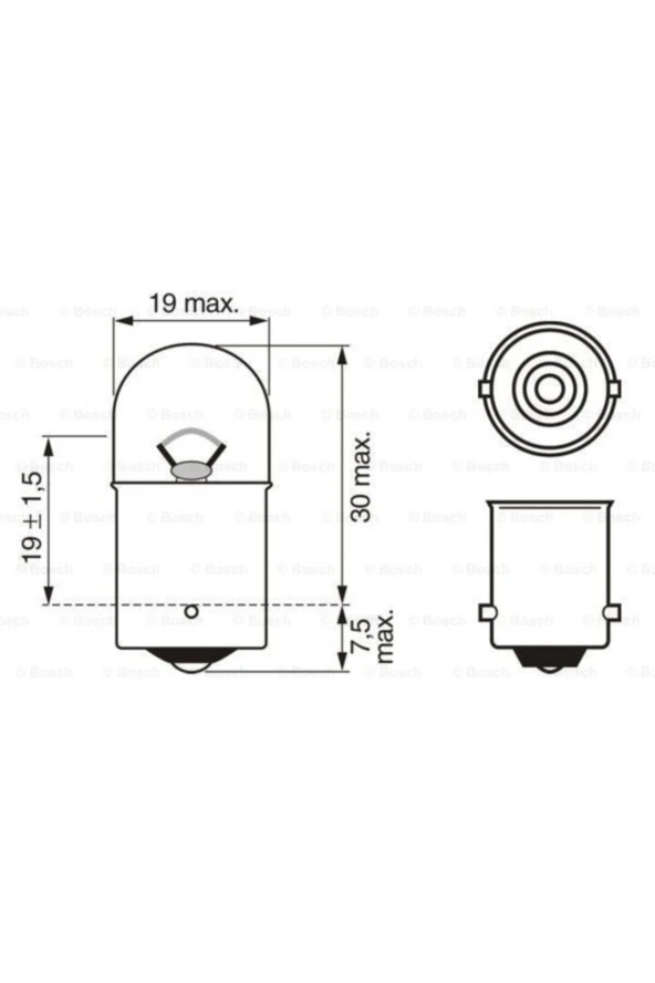Bosch 1987302815 1987302928 Ampul Eco 12v 67 Park R5w Ba15s Osramj 5007 ( 10 Adet )