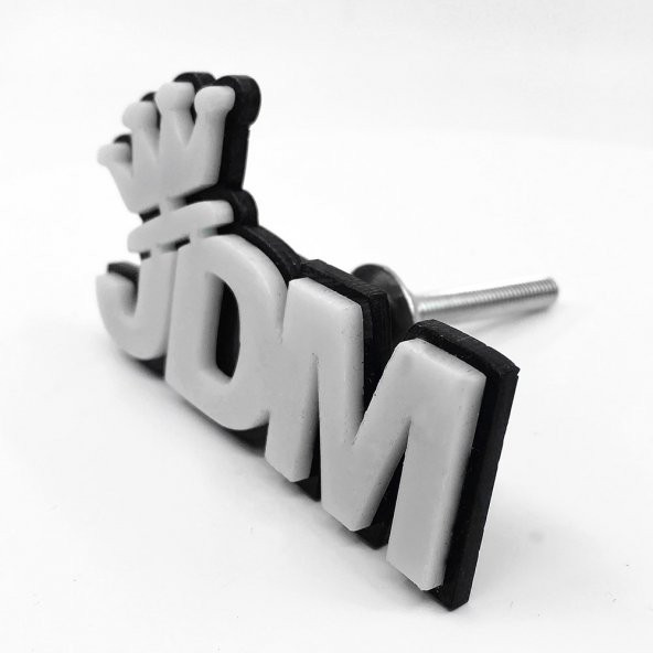 Jdm Kral Tacı Köşe Panjur Arması Beyaz Siyah