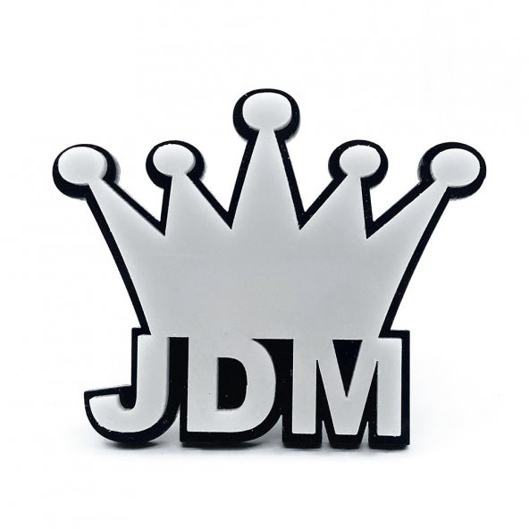 Jdm Kral Tacı Panjur Arması Beyaz Siyah