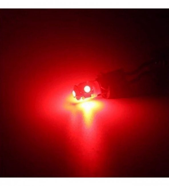 Kırmızı Renk 2 Adet T10 Led Ampül Park Ampulü Gündüz Farı T10 Plaka Bagaj İç Aydınlatma seri111 - 2