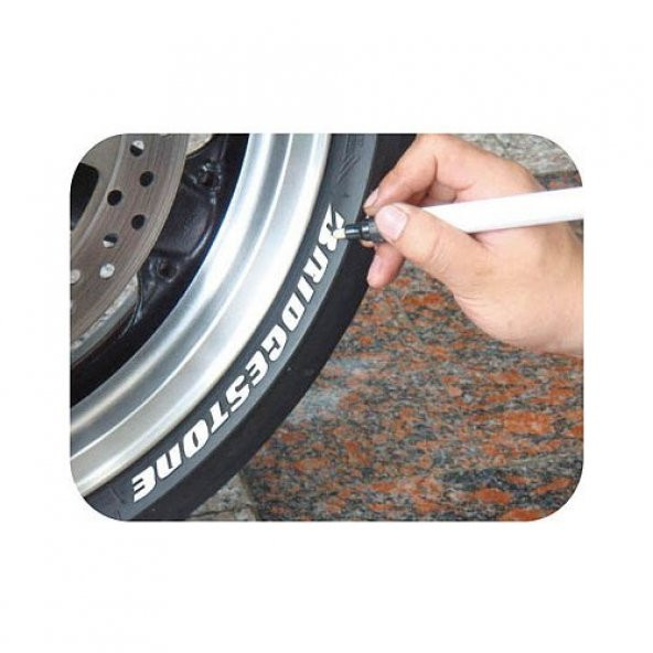 Oto Lastik Yazı Kalemi Beyaz Araç Lastik Yazma Boyama Kalemi - 2