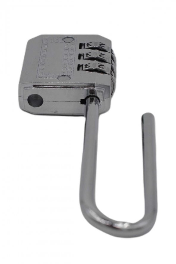 Şifreli Asma Kilit 38mm Uzun Dolap Çekmece Çanta Kilidi Asker Okul Kilit Gümüş Renk 9.5 Cm Uzunluk - 4