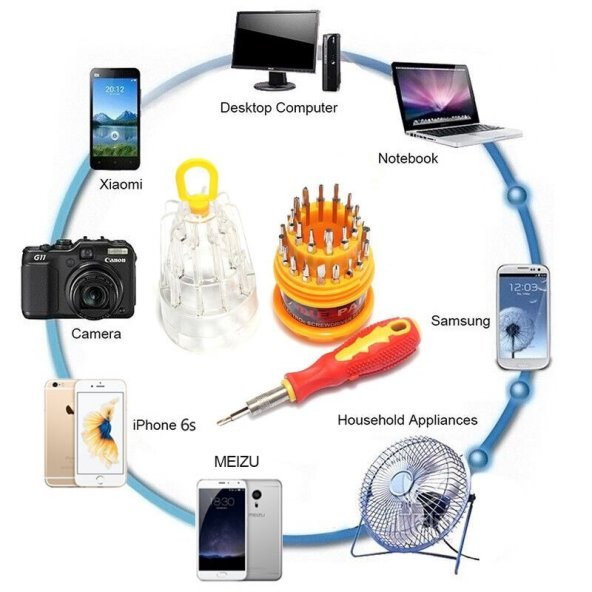 Tornavida Seti 31 Parça Yumurta Tornavida Bits Uç Seti Telefon Tamir Elektronik Tornavida Tamir - 2