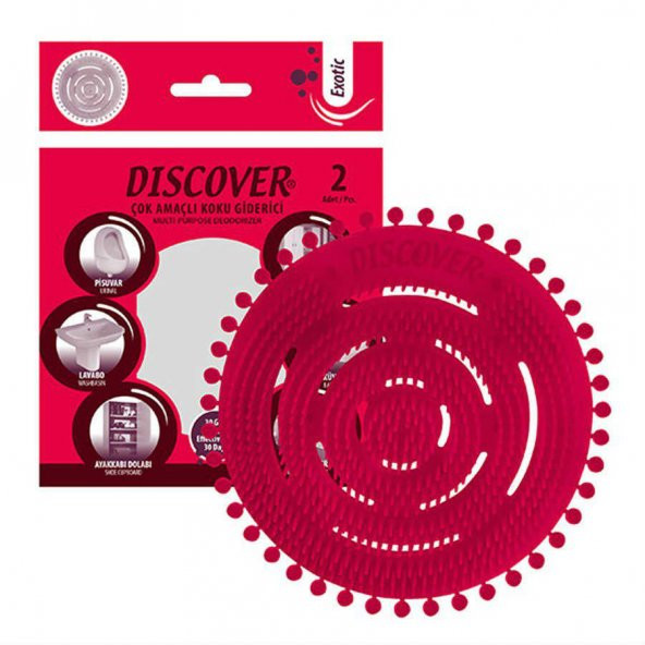 Discover Çok Amaçlı Koku Giderici - Pisuvar Disk - 2'li Paket - Exotic - 1