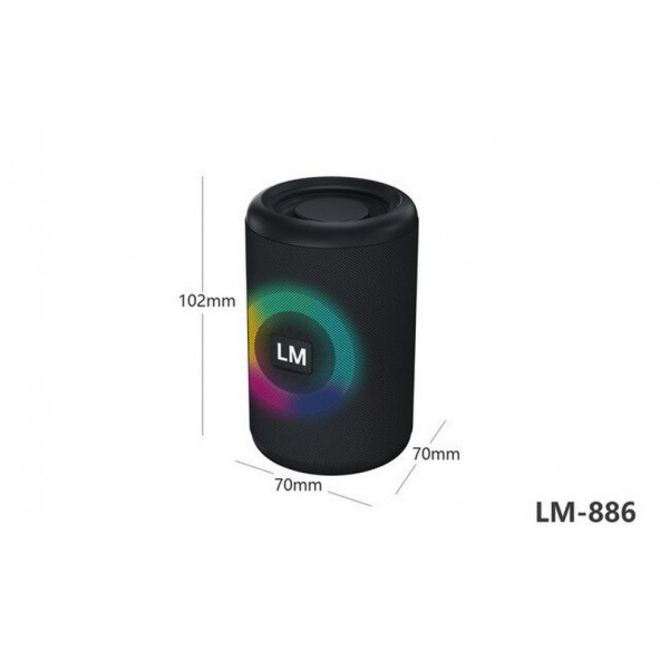 Portable LM-886 Taşınabilir Medaya Oynatıcılı Radyolu Bluetooth Hoparlör Micro_SD/USB 2.0