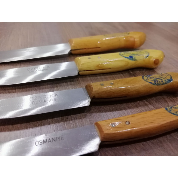 AHŞAP SAPLI MUTFAK KESİM BIÇAĞI 4 ADET - 3