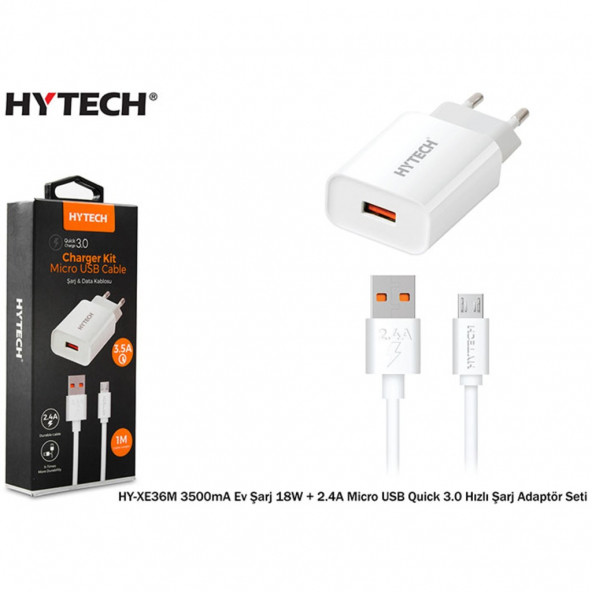 Hytech HY-XE36M Micro USB 3,5A Şarj Cihazı