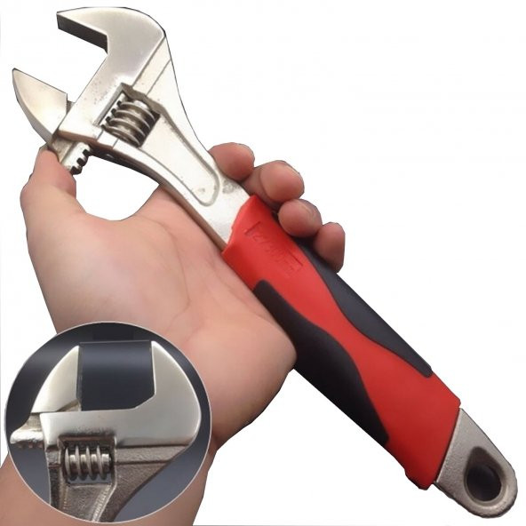 Kurbağacık Anahtar No 10 - 250 Mm Çak Amaçlı Anahtar İngiliz Anahtar ANAHTAR BOYU 25 CM