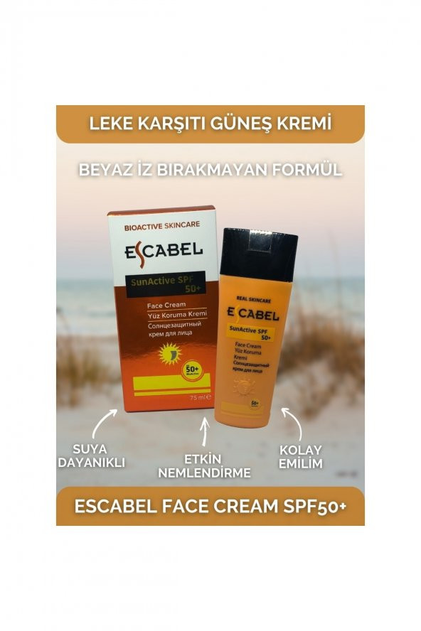 Escabel Yüz Güneş Kremi Sun Active Spf50+ Face Cream Yüz Koruma Kremi 75 Ml - 2