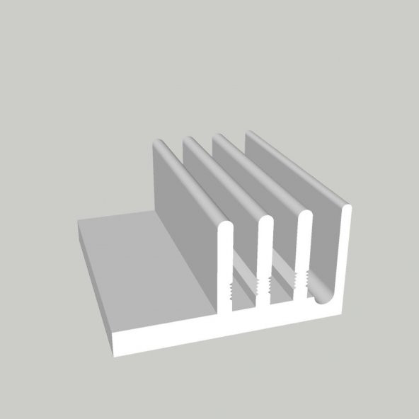 10ASY Alüminyum Soğutucu - 50mm x 20mm x 38mm - Delikli - 3