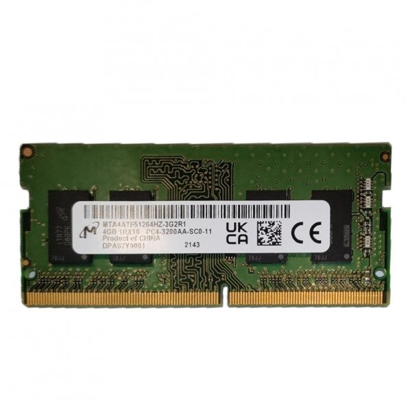 Micron MTA4ATF51264HZ-3G2R1 4GB 3200Mhz DDR4 Notebook Bellek