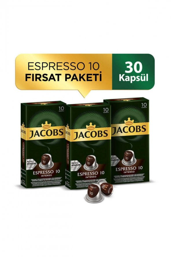 Espresso 10 Intenso Kapsül Kahve 30 Kapsül