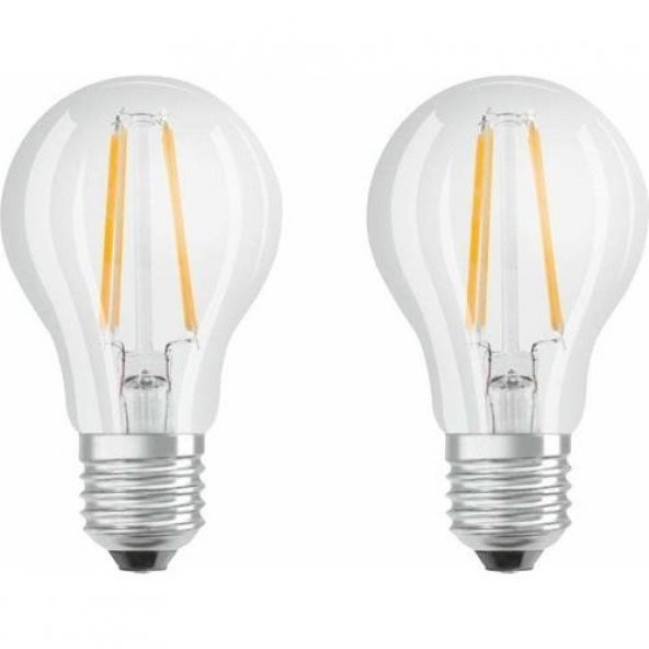 Osram LED Base Classic A60 Filaman 2li Paket E27 Duy Sarı Işık - 2