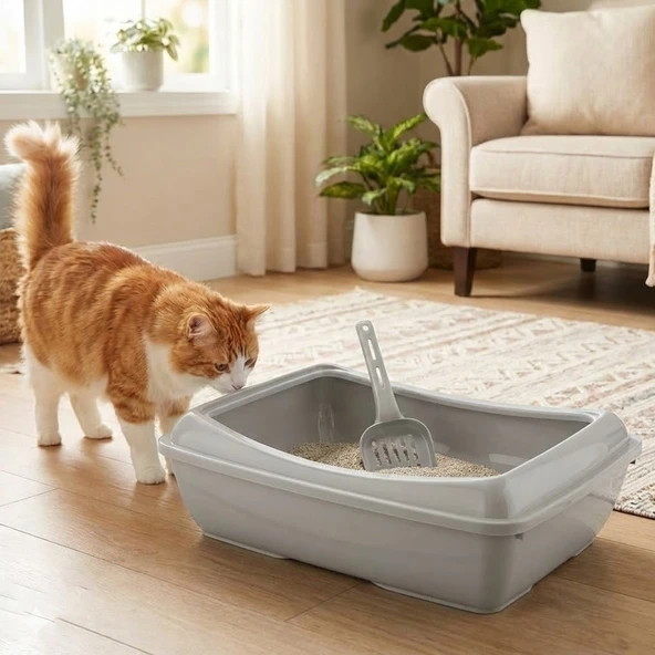 Bvlx Açık Kedi Tuvaleti Kürek Hediyeli - Resim 1