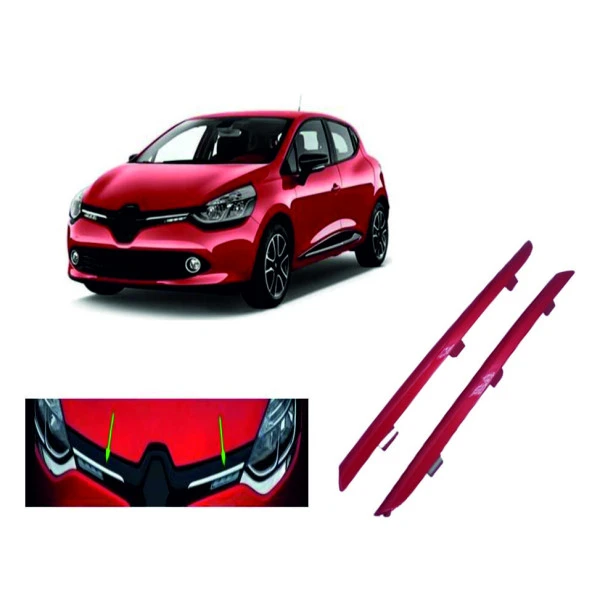 Renault Clio 4 Panjur Çıtası Sağ & Sol Takım Kırmızı 620723341K - 2