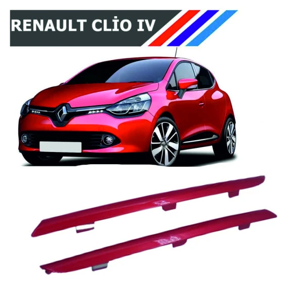 Renault Clio 4 Panjur Çıtası Sağ & Sol Takım Kırmızı 620723341K - 3