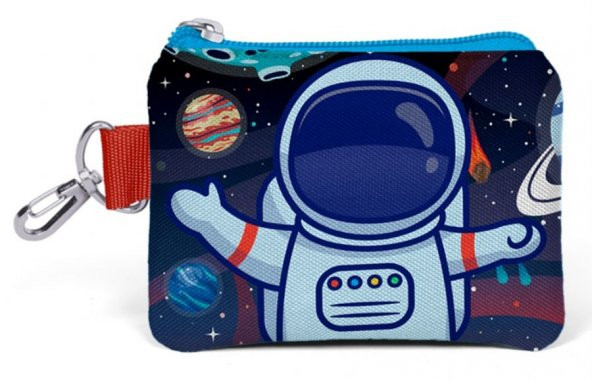 Coral High Mavi Astronot Baskılı Bozuk Para Çantası - Erkek Çocuk ürün görseli
