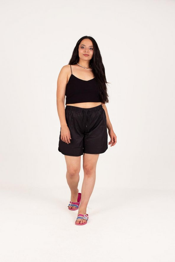 Truva Xxl Büyük Beden Kadın Giyim Mikro Kumaş deniz Şort Renkli KŞ053 - 5