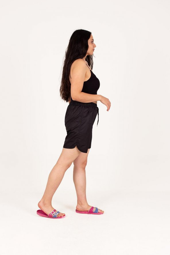 Truva Xxl Büyük Beden Kadın Giyim Mikro Kumaş deniz Şort Renkli KŞ053 - 9